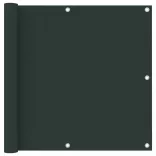 sötétzöld oxford-szövet erkélyparaván 90 x 500 cm