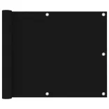 fekete oxford-szövet erkélyparaván 75 x 600 cm