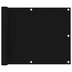 fekete oxford-szövet erkélyparaván 75 x 600 cm