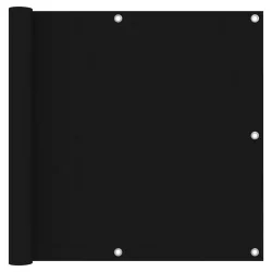 fekete oxford-szövet erkélyparaván 90 x 400 cm