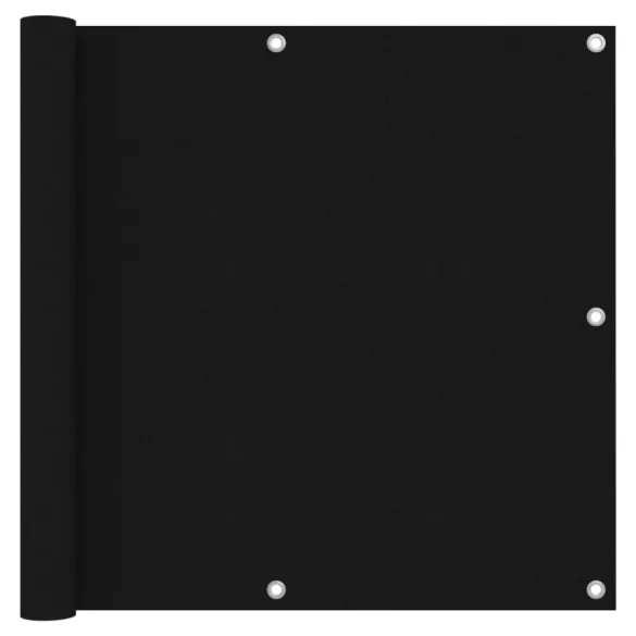 fekete oxford-szövet erkélyparaván 90 x 400 cm