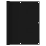 fekete oxford-szövet erkélynapellenző 120 x 400 cm