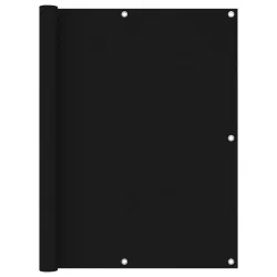 fekete oxford-szövet erkélynapellenző 120 x 400 cm