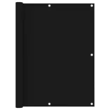 fekete oxford-szövet erkélyparaván 120 x 600 cm