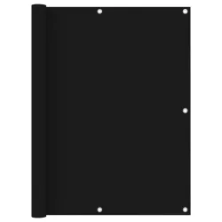 fekete oxford-szövet erkélyparaván 120 x 600 cm