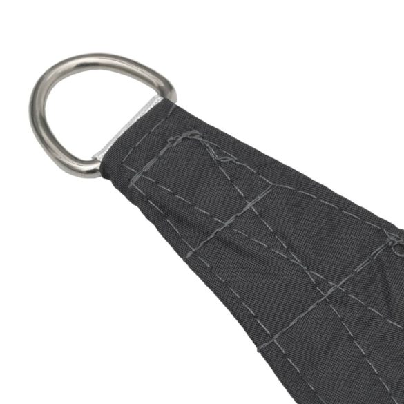 antracitszürke négyzet alakú oxford-szövet napvitorla 4,5x4,5 m