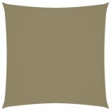 bézs négyzet alakú oxford-szövet napvitorla 4 x 4 m