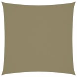 bézs négyzet alakú oxford-szövet napvitorla 5 x 5 m