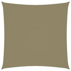 bézs négyzet alakú oxford-szövet napvitorla 5 x 5 m