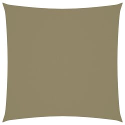 bézs négyzet alakú oxford-szövet napvitorla 6 x 6 m