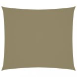 bézs téglalap alakú oxford-szövet napvitorla 2 x 2,5 m