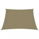 bézs téglalap alakú oxford-szövet napvitorla 2 x 2,5 m