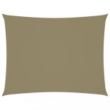 bézs téglalap alakú oxford-szövet napvitorla 2 x 3 m