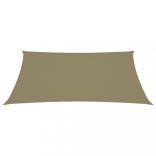 bézs téglalap alakú oxford-szövet napvitorla 2 x 3 m