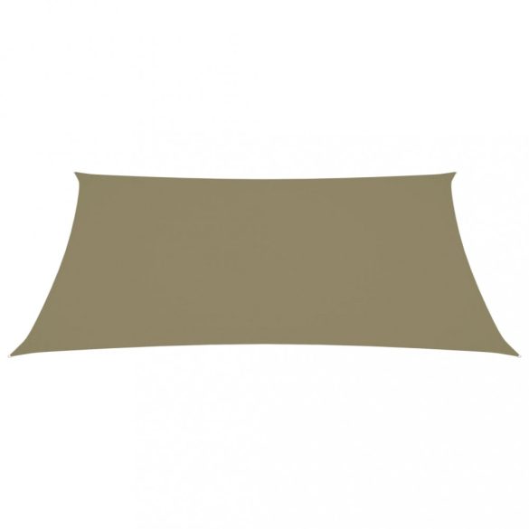 bézs téglalap alakú oxford-szövet napvitorla 2 x 3 m