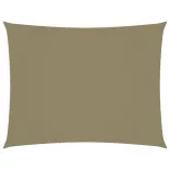 bézs téglalap alakú oxford-szövet napvitorla 2 x 3,5 m