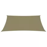 bézs téglalap alakú oxford-szövet napvitorla 2 x 3,5 m