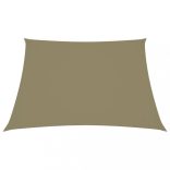 bézs téglalap alakú oxford-szövet napvitorla 2,5 x 3 m