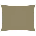 bézs téglalap alakú oxford-szövet napvitorla 2,5 x 4 m