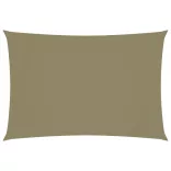 bézs téglalap alakú oxford-szövet napvitorla 2,5 x 4,5 m