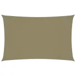 bézs téglalap alakú oxford-szövet napvitorla 2,5 x 5 m