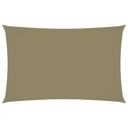 bézs téglalap alakú oxford-szövet napvitorla 2,5 x 5 m