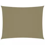 bézs téglalap alakú oxford-szövet napvitorla 3 x 4 m