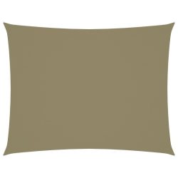 bézs téglalap alakú oxford-szövet napvitorla 3 x 4,5 m