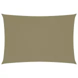 bézs téglalap alakú oxford-szövet napvitorla 3 x 5 m