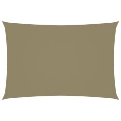 bézs téglalap alakú oxford-szövet napvitorla 3 x 5 m