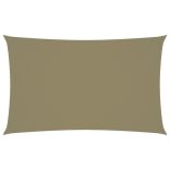 bézs téglalap alakú oxford-szövet napvitorla 3 x 6 m