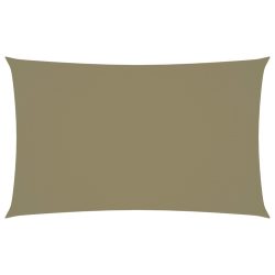 bézs téglalap alakú oxford-szövet napvitorla 3 x 6 m