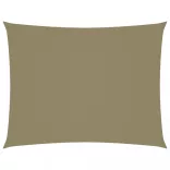 bézs téglalap alakú oxford-szövet napvitorla 3,5 x 4,5 m