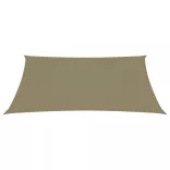bézs téglalap alakú oxford-szövet napvitorla 3,5 x 4,5 m