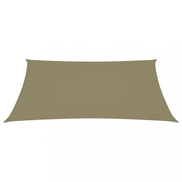 bézs téglalap alakú oxford-szövet napvitorla 3,5 x 4,5 m