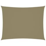 bézs téglalap alakú oxford-szövet napvitorla 4 x 5 m