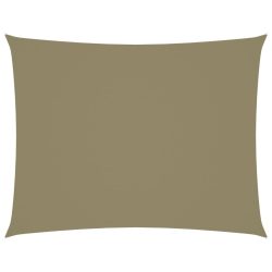 bézs téglalap alakú oxford-szövet napvitorla 5 x 6 m