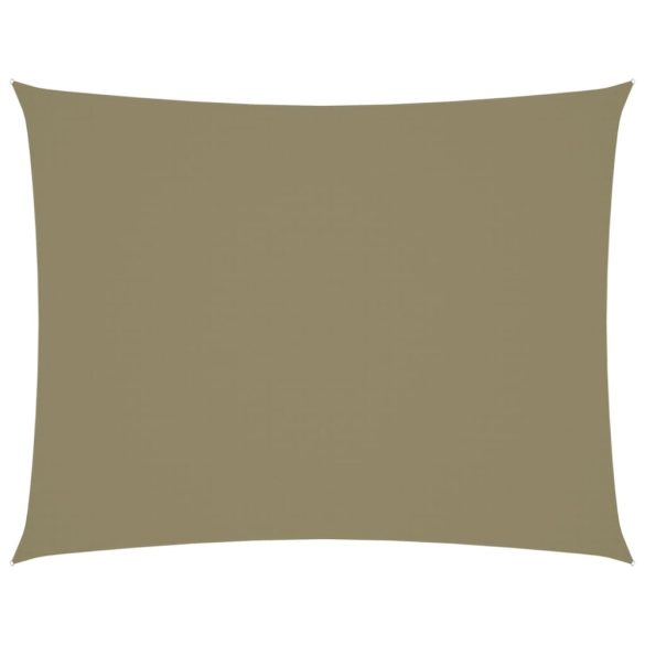 bézs téglalap alakú oxford-szövet napvitorla 5 x 6 m