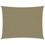 bézs téglalap alakú oxford-szövet napvitorla 5 x 7 m