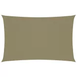 bézs téglalap alakú oxford-szövet napvitorla 5 x 8 m