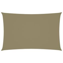 bézs téglalap alakú oxford-szövet napvitorla 5 x 8 m