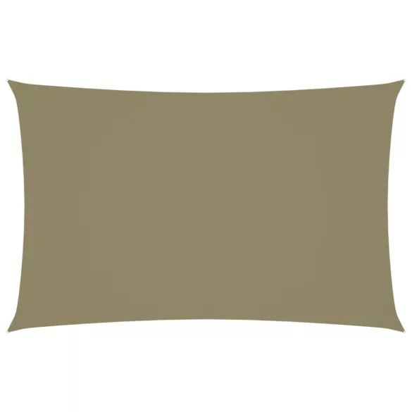 bézs téglalap alakú oxford-szövet napvitorla 5 x 8 m