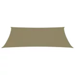 bézs téglalap alakú oxford-szövet napvitorla 5 x 8 m