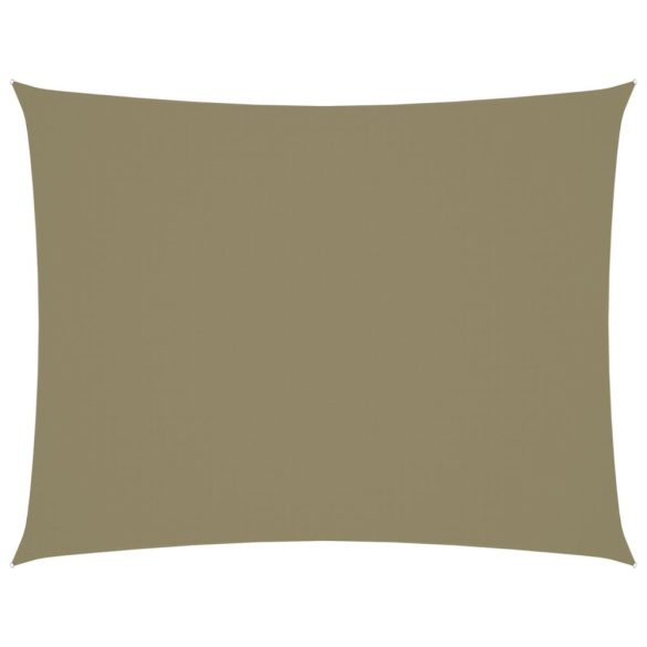 bézs téglalap alakú oxford-szövet napvitorla 6 x 7 m