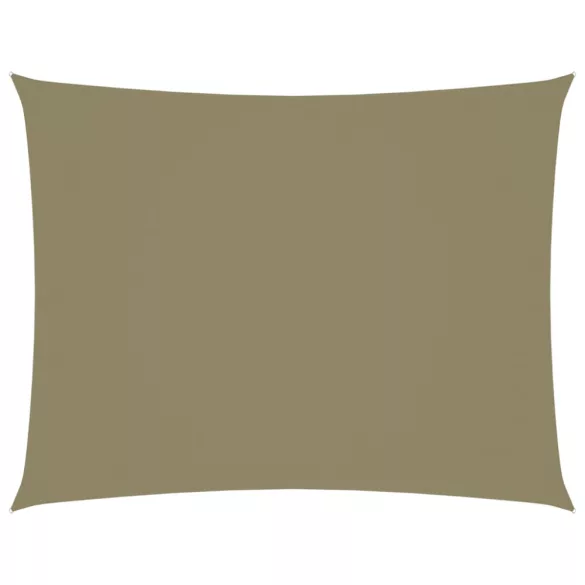 bézs téglalap alakú oxford-szövet napvitorla 6 x 8 m