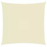 krémszínű négyzet alakú oxford-szövet napvitorla 2,5 x 2,5 m