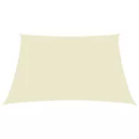krémszínű négyzet alakú oxford-szövet napvitorla 2,5 x 2,5 m