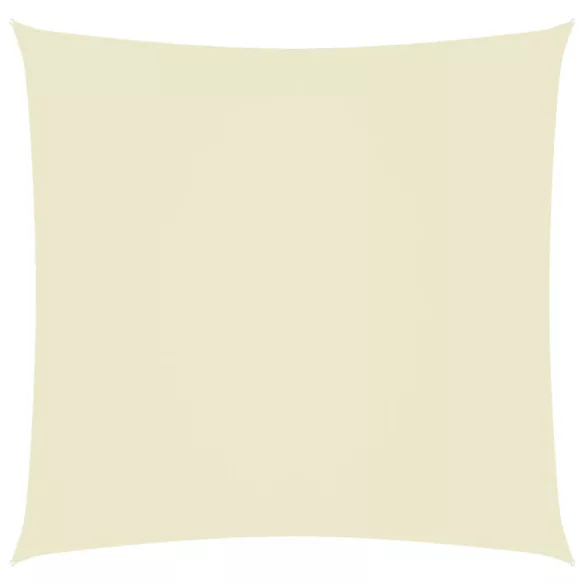 krémszínű négyzet alakú oxford-szövet napvitorla 3 x 3 m