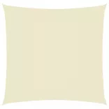 krémszínű négyzet alakú oxford-szövet napvitorla 4 x 4 m