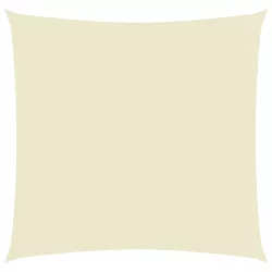   krémszínű négyzet alakú oxford-szövet napvitorla 4 x 4 m